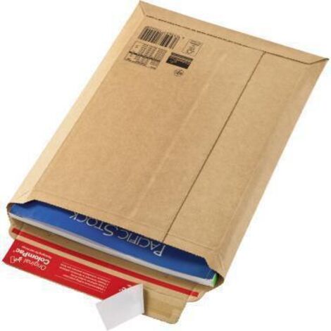 Pochette d'expédition rigide A3 marron 34 x 50 cm – Carton ondulé Kraftliner – Fermeture autocollante – Protection optimale pour documents - BRUN 34 X