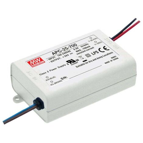 Driver LED Mean Well APC-25-700 25.2 W 11-36 V 700 mA Courant constant Y498801