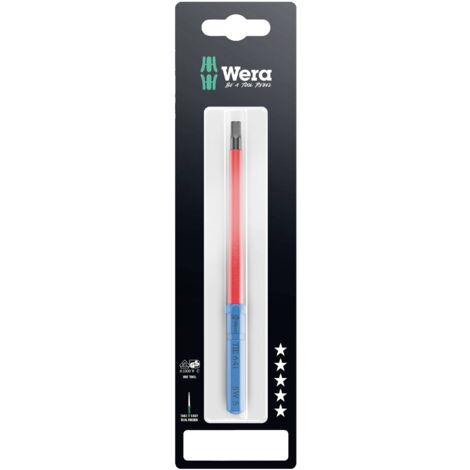 Wera Kraftform Kompakt VDE 64 i 5,0 x 157 mm TIE SB pour électricien 6 pans intérieurs Lame interchangeable 5.0 mm Q833113