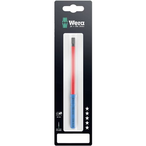 Wera Kraftform Kompakt VDE 64 i 6,0 x 157 mm TIE SB pour électricien 6 pans intérieurs Lame interchangeable 6.0 mm Q833133