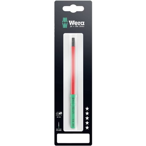 Wera Kraftform Kompakt VDE 67 i TX 30 x 157 mm TIE SB pour électricien TORX Lame interchangeable TX
