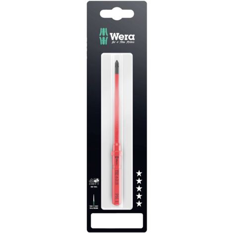 Wera Kraftform Kompakt VDE 62 iS PH 1 x 157 mm TIE SB pour électricien cruciforme Lame interchangeable PH 1 Q833203