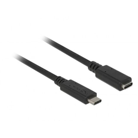 Delock Câble USB USB 3.2 Gen1 (USB 3.0) USB-C® mâle, USB-C® femelle 1.50 m noir 85534 C699201