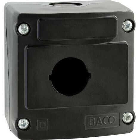 Boîtier vide BACO 100530 1 emplacement (L x l x H) 74 x 74 x 47.9 mm noir 1 pc(s) (1/3)