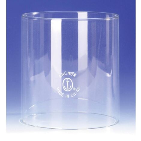 Brüder Mannesmann – Cylindre de verre pour lampe à pétrole – Diamètre 106 mm – Hauteur 118 mm – Épaisseur 1.2 mm – Transparent pour protection de flamme - W67141