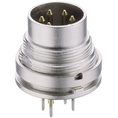 Connecteur rond DIN embase mâle verticale Lumberg SGR 50/6 Nombre de pôles: 5 argent 1 pc(s) D25642 (1/3)