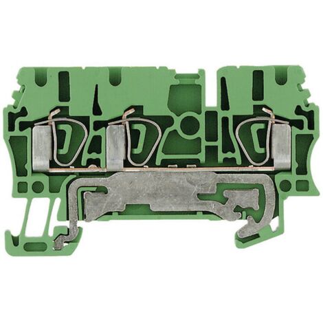 Bloc de jonction de protection Weidmüller ZPE 2.5/3AN 1608650000-1 vert-jaune 1 pc(s) D15206 (1/2)