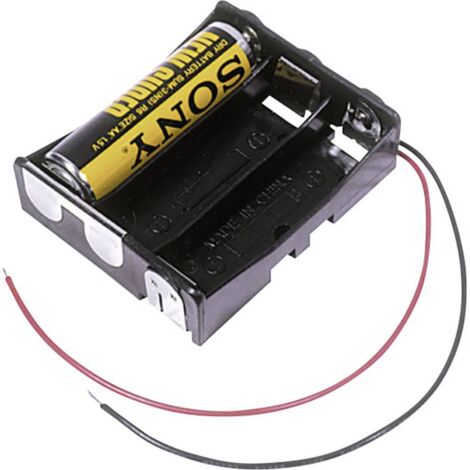 MPD BA3AAW Support de pile 3x LR6 (AA) raccordement par fils (L x l x H) 58 x 48 x 16 mm S333551 (1/2)