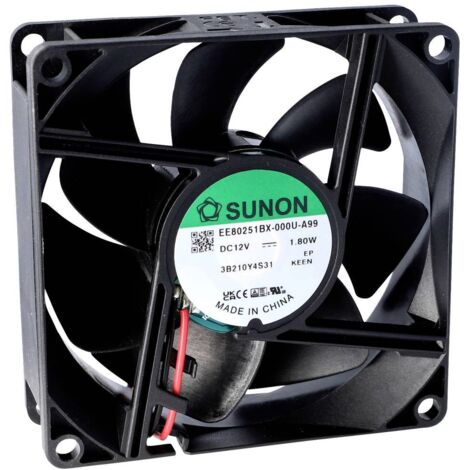 Sunon MF80251V1-1000U-G99 Ventilateur axial 12 V/DC 69.64 m³/h (L x l x H) 20 x 80 x 80 mm R054702