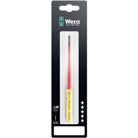 Wera Kraftform Kompakt VDE 60 iS 0,6x3,5x157 mm TIE SB pour électricien vis à fente Lame interchangeable 3.5 mm Q833283 (1/5)