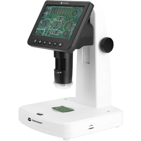 TOOLCRAFT TO-9076404 Microscope TOOLCRAFT 12,7 cm (5 pouces) LCD avec polariseur 300 x lumière réfléchie, lumière transmise V531863 (1/5)