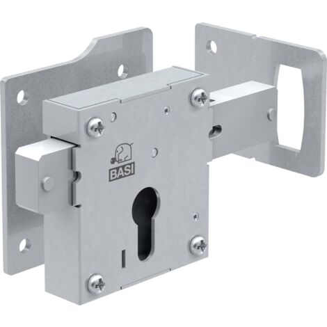 Serrure à cylindre en applique 99000005 – Dimension mandrin 39mm – 6 tours – Compatible portes en bois et jardin – Basi - Y377592 (1/5)