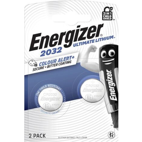 Energizer Pile bouton CR 2032 3 V 2 pc(s) 235 mAh lithium E304206200 Y713293