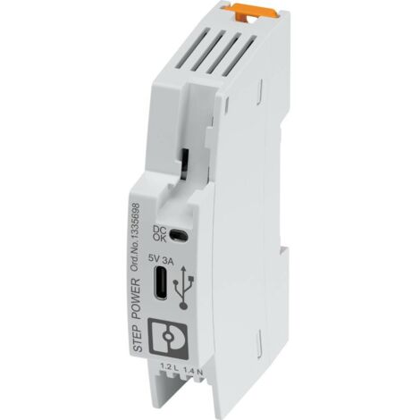 Phoenix Contact – Alimentation à découpage 1335698 rail DIN 3 A 15 W – Tension d'entrée 115/230 V – Montage sur rail DIN ou surface plane