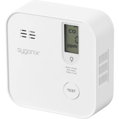 Sygonix Détecteur de monoxyde de carbone autonomie 10 ans, avec capteur interne à pile(s) Gaz détect (1/5)