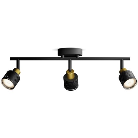 Philips Niall 8720169300118 Spot de plafond GU10 noir, or Y952283 (1/5)