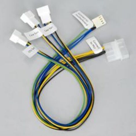 ventilateur PC Câble de raccordement [3x ventilateur PC mâle 3 pôles, ventilateur PC mâle 4 pôles - (1/3)