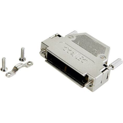 Capot SUB-D 25 pôles Conec 165X10929XE plastique, métallisé 180 ° argent 1 pc(s) V165031 (1/2)