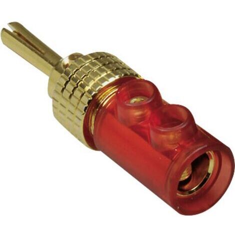 BKL Electronic 0106006 Fiche banane mâle, droit Ø de la broche: 4 mm rouge 1 pc(s) Y497261 (1/2)