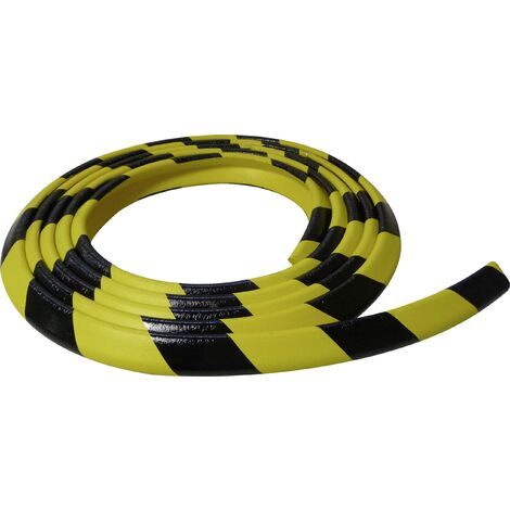 Rs Pro – Mousse de protection noir et jaune 5000mm – Adhésif 3M collant – Protection angles et bords – Sécurité pour véhicules et bâtiments - W254251