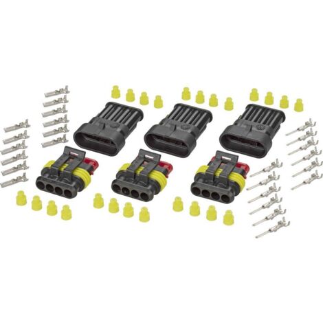 Set Superseal série AMP-Superseal 1.5mm TE Connectivity 4016139188287 Nbr total de pôles 4 Pas: 6 mm (1/2)