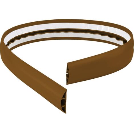 TRU COMPONENTS Protège-câbles 1570429 PVC marron Nombre de canaux: 1 1800 mm Contenu: 1.8 m