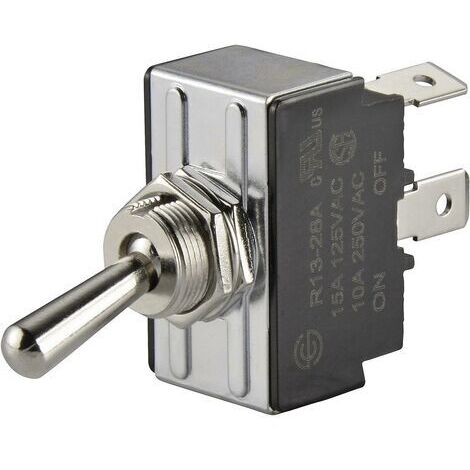 TRU COMPONENTS 1587826 TC-R13-28C-01 Interrupteur à levier 250 V/AC 10 A 1 x On/On à accrochage 1 pc(s) S646581 (1/5)