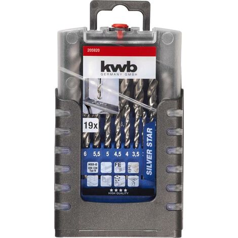 kwb 205920 HSS Jeu de forets pour le métal 19 pièces DIN 338 tige cylindrique 1 pc(s) R940701