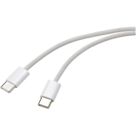 Renkforce Câble USB USB-C® mâle, USB-C® mâle 3.00 m blanc torsadé par paire RF-6056880 V561173