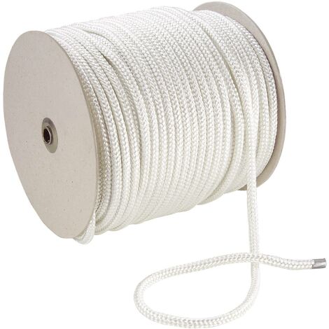 Corde en polyester 20054 (Ø x L) 5 mm x 100 m blanc C60374