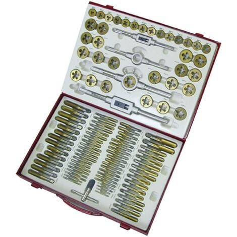 110 pièces Taraud et filière à fileter métrique TIN Holzmann Maschinen H070300003 métrique M2, M3, M4, M5, M6, M7, M8, M9, M10, M11, M12, M14, M1 Q869871