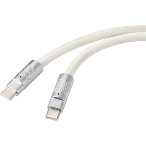 Renkforce Câble USB-C USB 2.0 USB-C® mâle, USB-C® mâle 0.50 m blanc RF-6056874