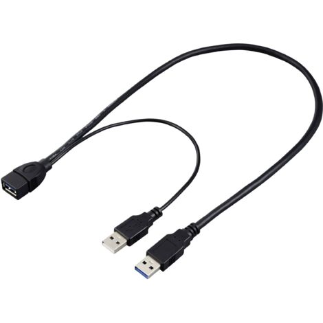Renkforce Câble USB USB 3.0 USB-A mâle, USB-A femelle 0.50 m noir RF-5719752 C306482 (1/2)