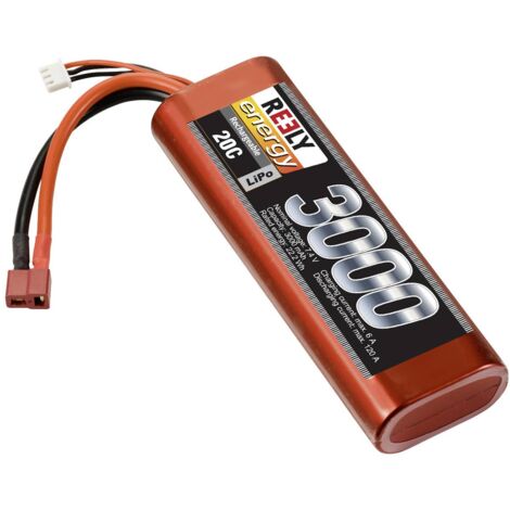 Batterie LiPo Reely 3.7V 900mAh 1S - Pour Modélisme, Micro-Hélicoptères, Voitures RC - Connectique Prémontée