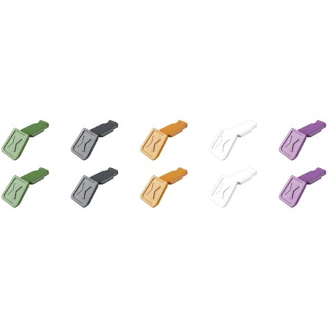 KNIPEX 00 61 10 C V02 Clips ColorCode mélange de couleurs 2 (10 pièces)