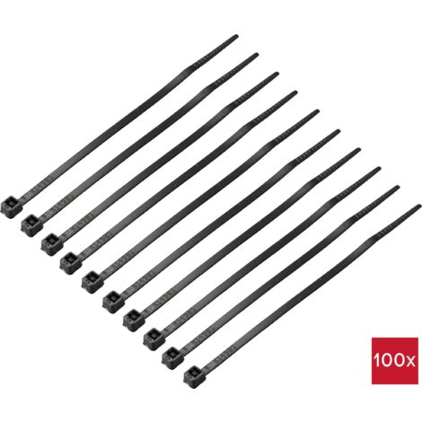 TRU COMPONENTS TC-12533316 Serre-câble 100 mm 2.5 mm noir 100 pc(s) Q222503 (1/2)
