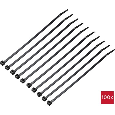 TRU COMPONENTS TC-12533360 SERRE-CÂBLE 200 MM 4.6 MM NOIR 100 PC(S) (1/2)