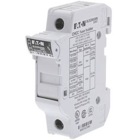 Eaton CHCC1DU Porte-fusible monophasé Adapté pour (fusibles) fusible 10,3 x 38 mm 1 pôle 30 A 600 V 12 pc(s) X553732 (1/2)