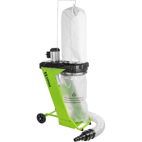 Zipper – Aspirateur à copeaux 75 l 550 W – Système d'aspiration puissant pour espaces confinés – Manipulation simple et châssis intégré