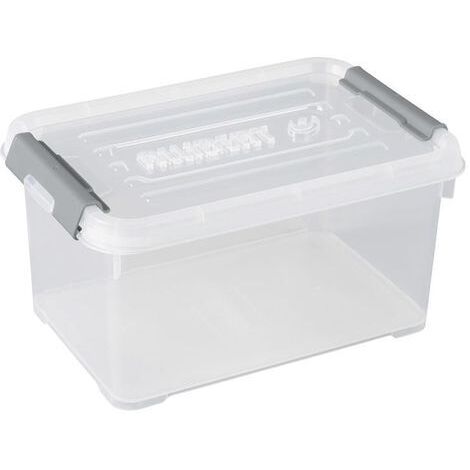 Allibert – Boîte de rangement empilable 243803 – Dimensions 294 x 194 x 150 mm – Plastique transparent – Volume 6 l – 1 pièce