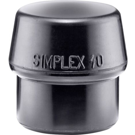 Embouts HALDER SIMPLEX Caoutchouc chargé, noir - D=40 mm - 3202.040