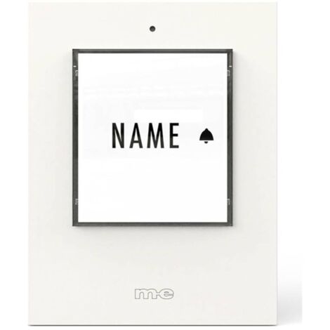 m-e modern-electronics 41430 Bouton de sonnette éclairée, avec porte-nom blanc Y145823 (1/2)