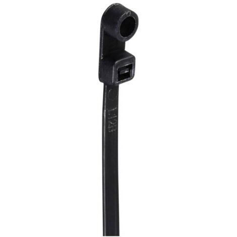 TRU COMPONENTS TC-12814172 Serre-câble 370 mm 4.8 mm noir avec embase à visser, stable aux intempéries et aux UV 100 pc(s) A723123 (1/2)