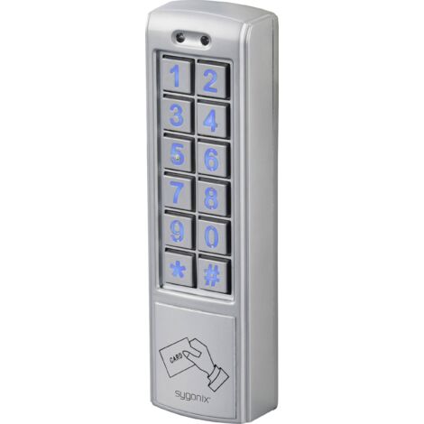 Sygonix SY-6421352 Clavier à code avec RFID montage en saillie 12 V DC/AC, 24 V DC/AC IP66 avec clavier éclairé