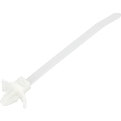 TRU COMPONENTS TC-13030680 TC-WM-100-4.8-N Serre-câble 100 mm 4.8 mm naturel avec fermeture à ailettes, résiste aux produits chimiques 100 pc(s) A348473 (1/2)