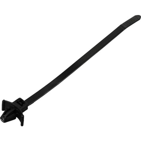 TRU COMPONENTS TC-13030704 TC-WM-130-4.8-UVB-B Serre-câble 130 mm 4.8 mm noir avec fermeture à ailettes, stabilisé aux UV, résiste aux produits ch A348483 (1/2)