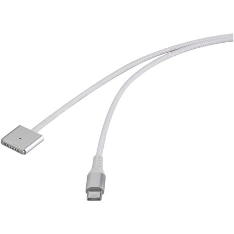 Renkforce Câble de charge USB USB-C®, Magsafe 3 1.00 m blanc connecteur magnétique RF-6437914 A960343