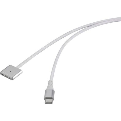 Renkforce Câble de charge USB USB-C®, Magsafe 3 2.00 m blanc connecteur magnétique RF-6437916 A960363