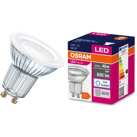 Ampoule Spot LED Ledvance/Osram GU10 6,9W 620Lm 6500K 120º IP20