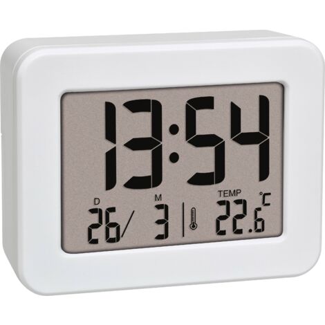 TFA Dostmann 60.2044.02 à quartz Réveil blanc Heures de réveil 1 Y278053